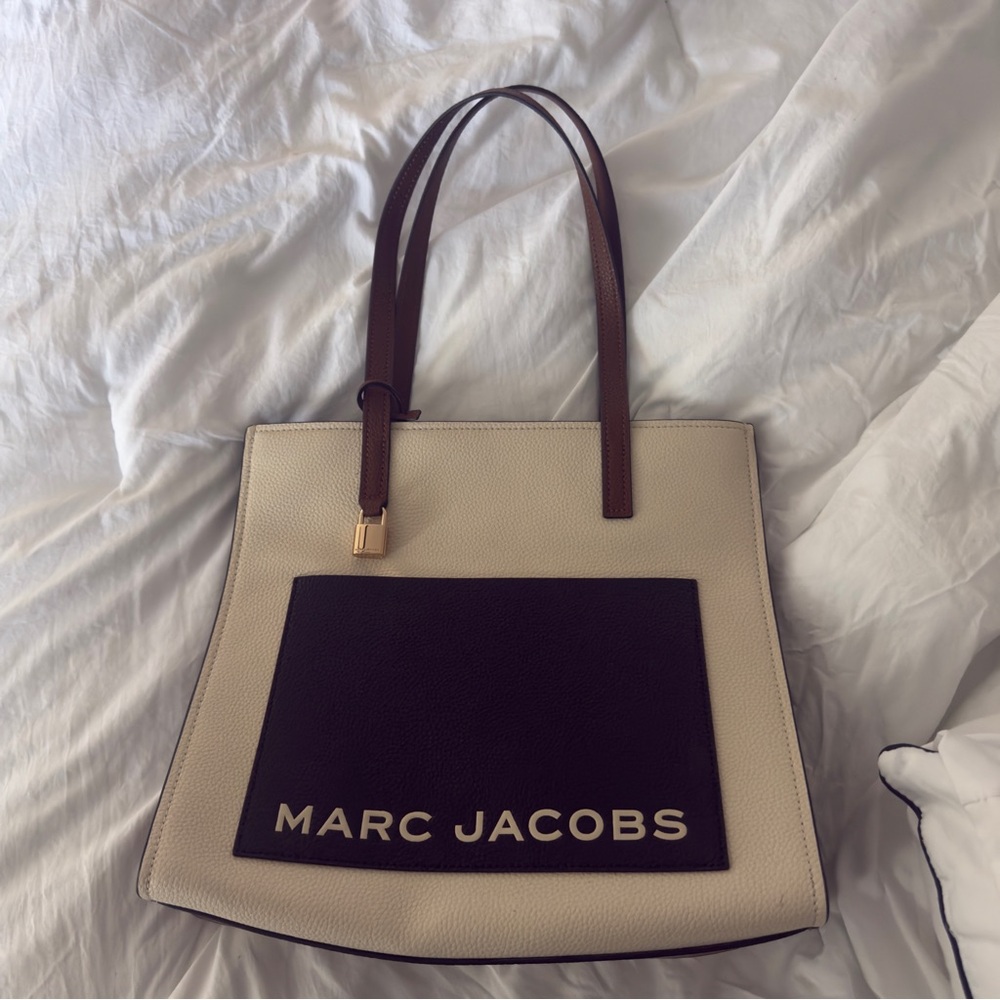 Authentic Marc Jacobs Black and Cream Tote